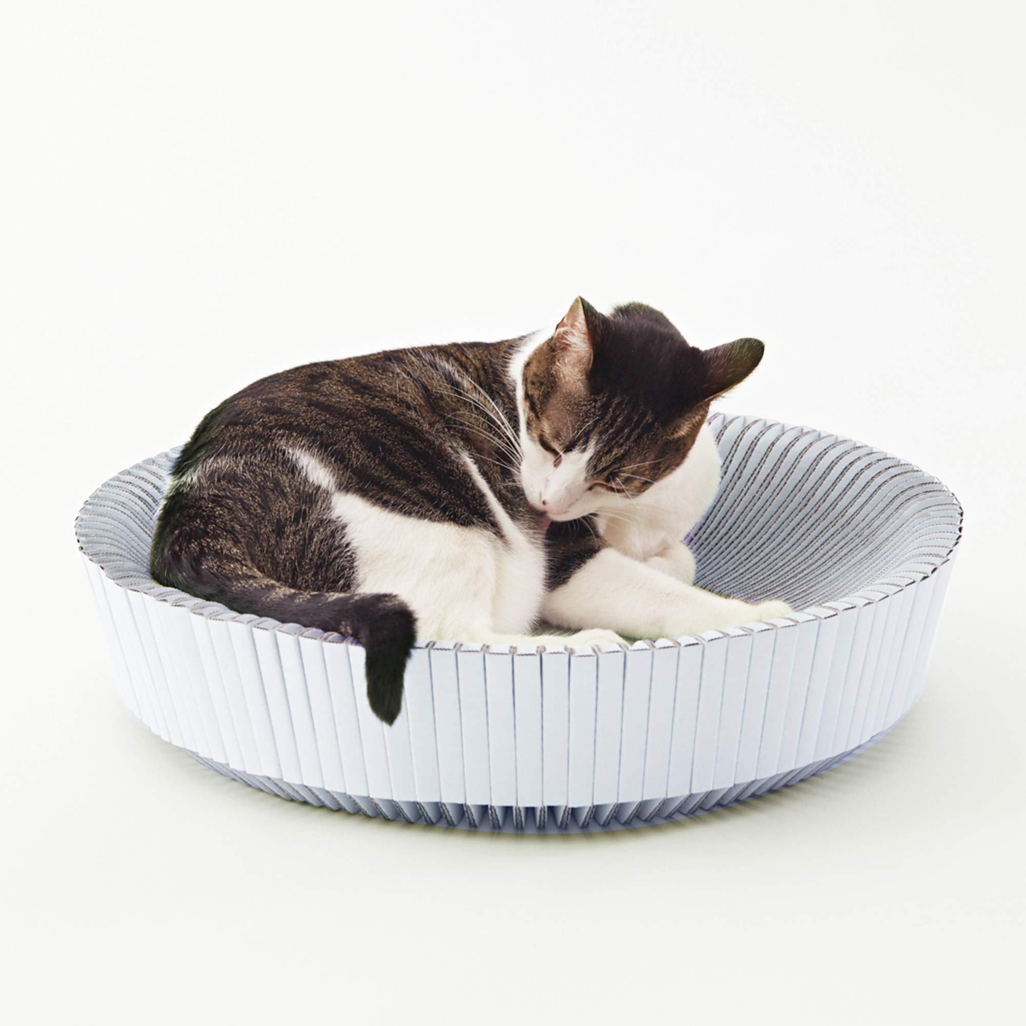 KATRIS Nest Cat Scratcher Lounge Bed (Pearl White Un-Assembled)