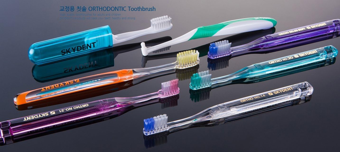 Sky Orthodontic Toothbrushes[2 Packs] V Trim Cleaning for Braces Wires Brackets (Ortho NO.33 Soft): Health & Personal Care