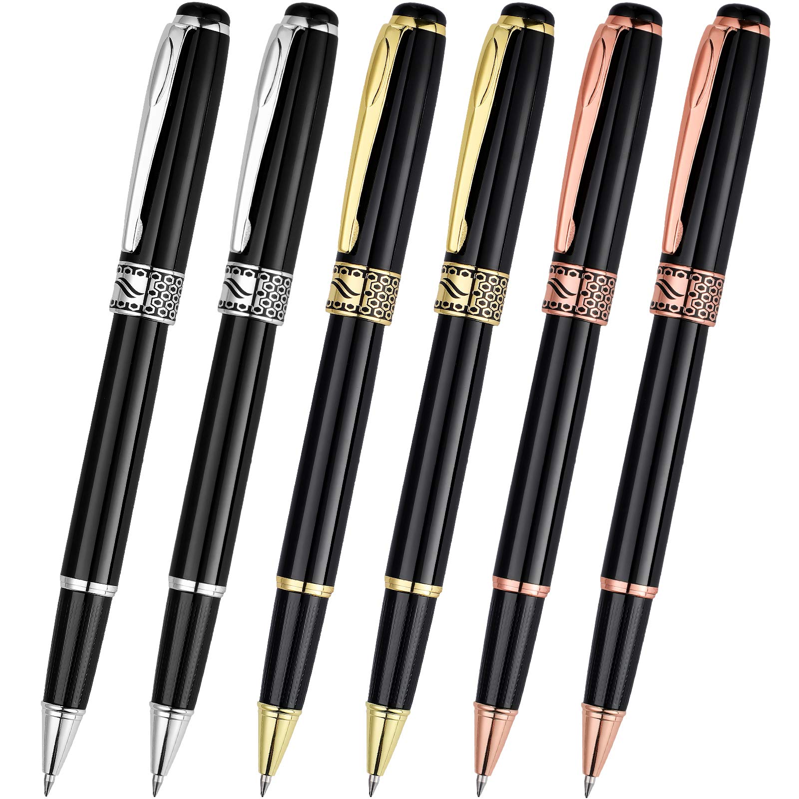 Photo 1 of Tenare Weighted Pens for Hand Tremors Black Ink Heavy Pens Weighted Writing Tools for Hand Tremors, Low Dexterity, Weak Grip Strength, Parkinson's Patients, Elderly Adults, 3 Colors(6 Pieces)