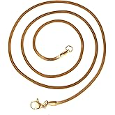 Rudra Empire Golden Brass Link Rope Chain Necklace for Women and Men- 18 Inch