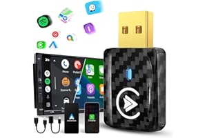 MSXTTLY 2in1 Carplay Wireless Adapter Android Auto Wireless Adapter, Mini USB Small Dongle Fast Auto Connect, Car Play Play Plug, for Apple iPhone iOS & Android 11+, OEM Wired Car Model 2017+, Black