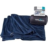 COCOON Coolmax Travel Blanket - Bluemax | Quick-drying COOLMAX fabric, Breathable moisture-wicking comfort, Lightweight compact blanket for travel and camping