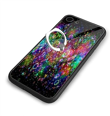 Amazon Colorful Bubbles Iphone 7 8 Tpuガラス電話ケース 丸型ブラケット落下防止 傷なし ホルスター 通販