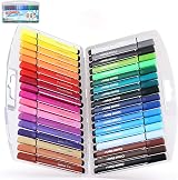 Kxf 36 Washable Felt Tip Pens Non-Toxic Thick Fibre Children Colouring Drawing