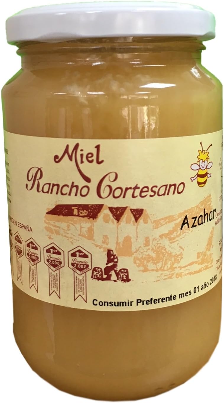 Miel Rancho Cortesano - Raw honey - Orange Blossom Honey 500gr (Miel de Azahar) - Spanish Origin