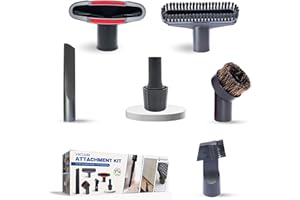 VACEXT 1.25 Inch Vacuum Brush Attachment Kit Compatible with All Vacuums Using 1-1/4'' Accessories - 1.25'' Shop Vac Accessories: Horse Hair Dust Brush, Vacuum Extension Wand and More (6 Pack)