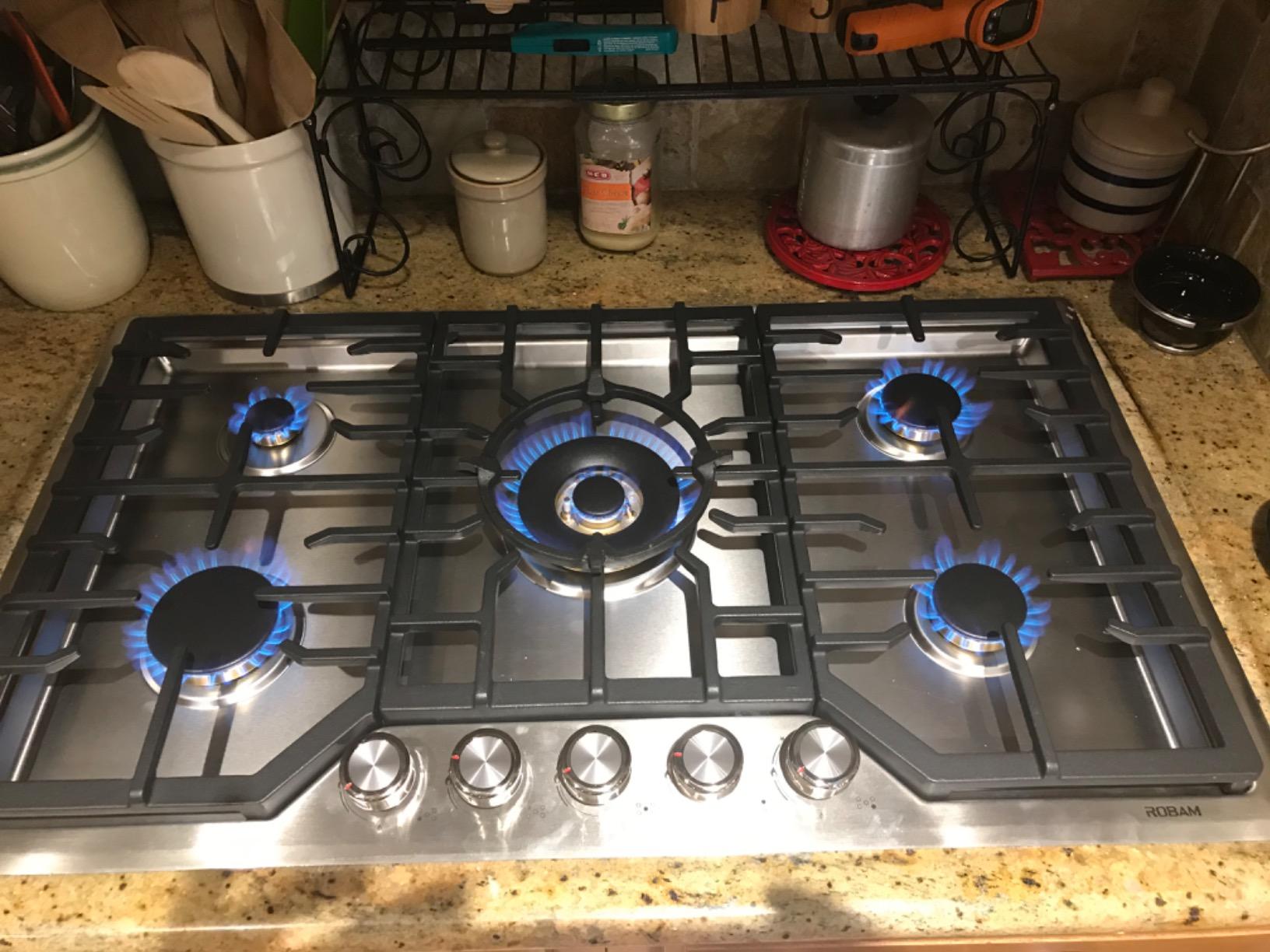 67/mo Finance ROBAM G515 36” Gas Cooktop Stove with 5 ItalianMade