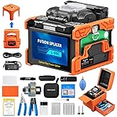 L-90C 6 Motors Fiber Optic Fusion splicer 5-inch Button Touchscreen Dual Operation with 1 Pair of Spare electrodes 8s Splicing 18s Heating Hot melt with OPM Fiber Optic Cable Fusion splicer