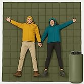 HunnmingRe 2 Person Extra Large Down Camping Blanket 81" x 85" Waterproof Puffy Down Sleeping Bag Quit Wearable Sleeping Bag for Camping Backpacking Hiking