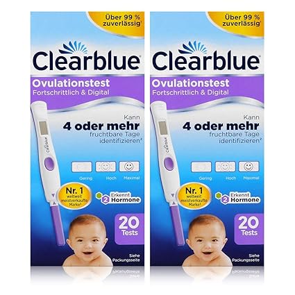 Clearblue Ovulationstest Fortschrittlich & Digital - 20 Tests (2er Pack)