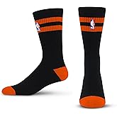 For Bare Feet NBA Logoman 2 Stripe Crew Sock Size Youth