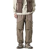 BLACKARMADA Parachute Cargo Pants Men Women–Lightweight&Fleece Lined Quick Dry Joggers Drawstring Tactical Pants for Hiking