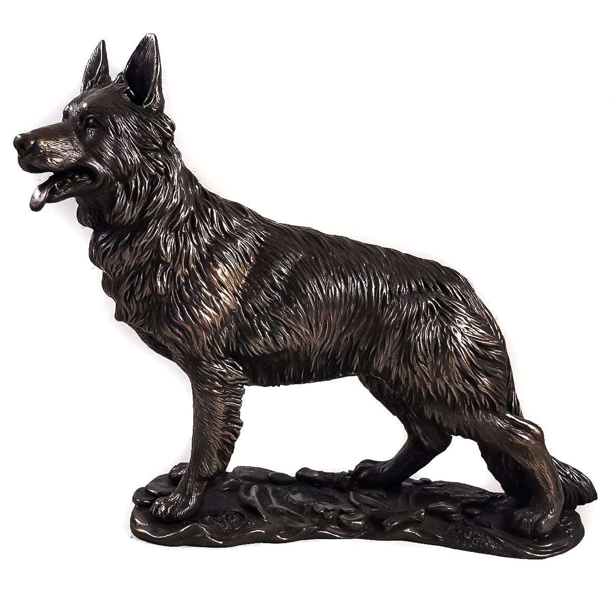 Large Bronze Sculpture German Shepherd Alsatian Dog Gsd