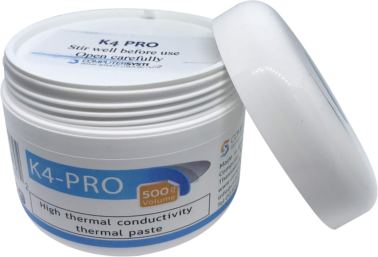 K4-PRO 500g high thermal conductivity thermal paste K 4,6 W/m.K for computer heatsinks Compatible with laptops, Apple MacBook & iMac