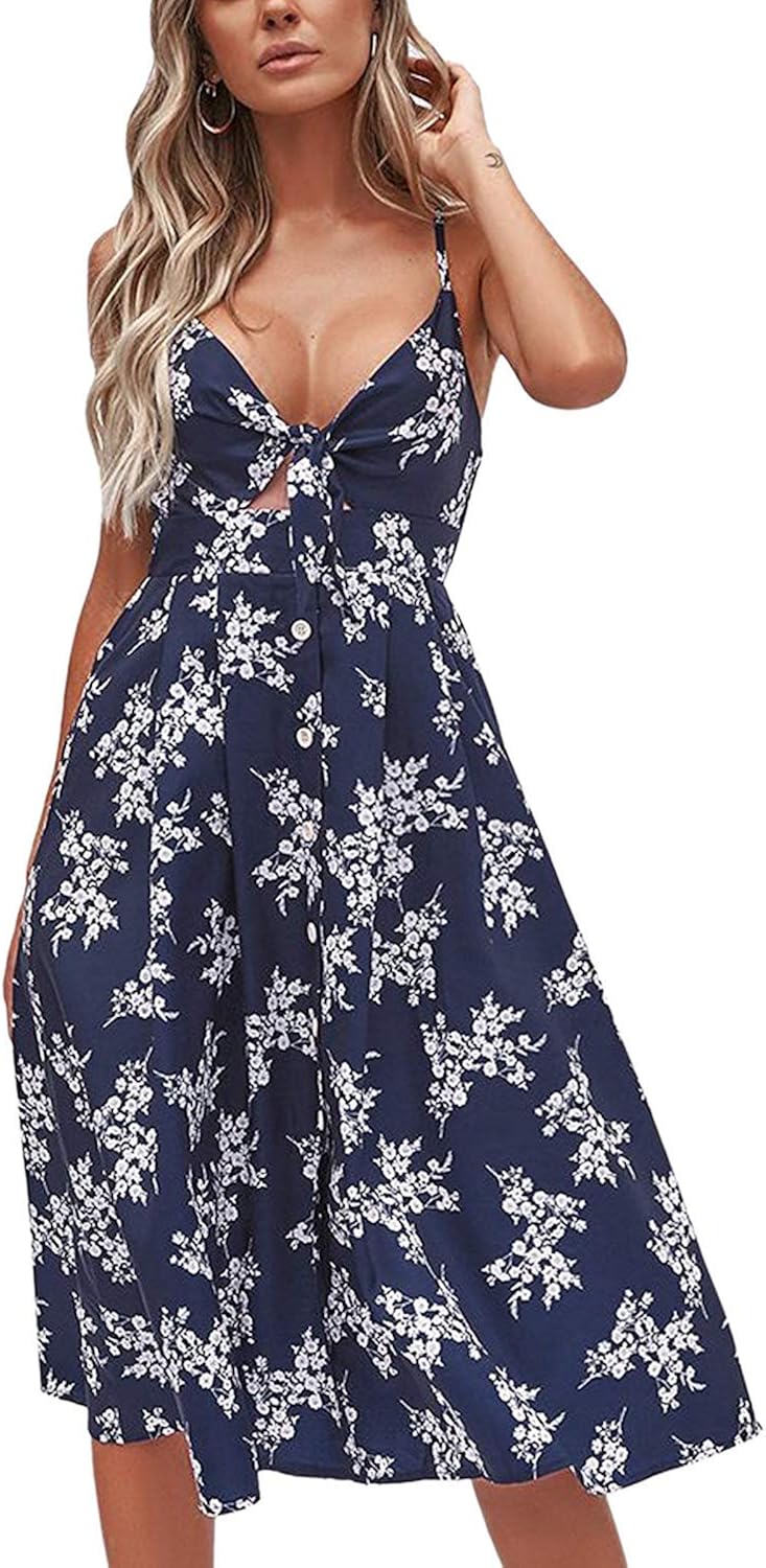 casual floral midi dress