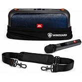 JBL PartyBox On-The-Go Powerful Portable Bluetooth Party Speaker with Dynamic Light Show Including Winguard Protective Dust Cover