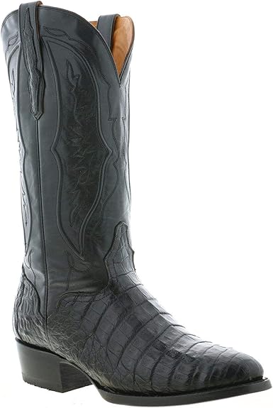 round toe caiman boots