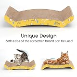 Nobleza 2Pcs Cat Scratching Board Reversible Curved Cardboard 44x22x8 cm view 6
