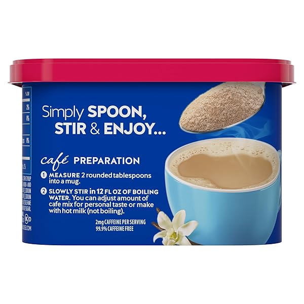 MAXWELL HOUSE INTERNATIONAL SUGAR-FREE FRENCH VANILLA CAFÉ-STYLE DECAF INSTANT COFFEE BEVERAGE MIX, 4.3 OZ. CANISTER