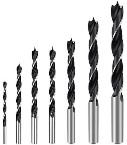 Century Drill & Tool 37312 12mm HSS Brad Point Drill Bit – Precision Wood Boring For Furniture, Cabinetry, Doweling