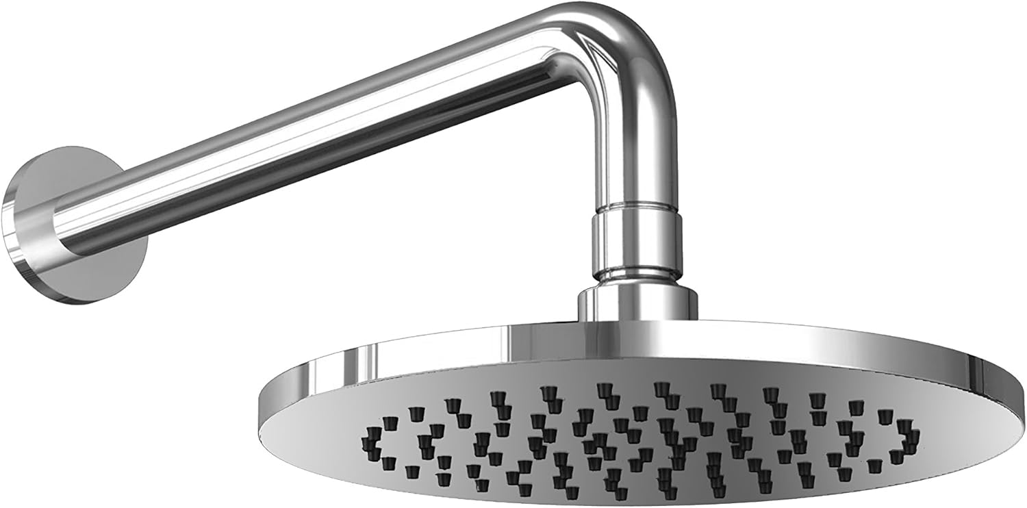 Isenberg HS1002WBN Solid Brass Shower Head/Rain Head with 12" Wall