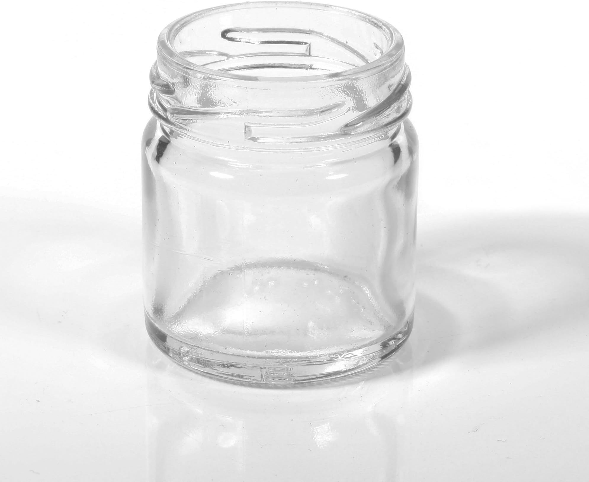 1.5oz (43ml) Glass Mini Jars With Silver Lids (100)