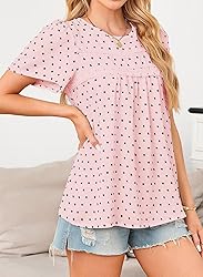 Falechay Plus Size Tops for Women Swiss Dot Solid