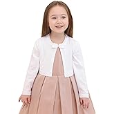 Lilax Little Girls' Knit Long Sleeve Bowknot Closure Bolero Cardigan