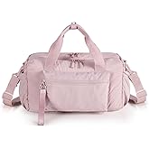 Prokva Small Gym Bag for Women, Mini Duffle Bag with Wet Compartment, 12L Travel Carry on Weekender Bag for Sports, Workout and Fitness, Pink