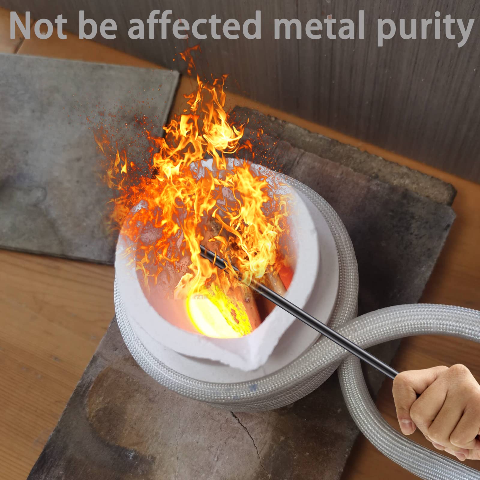 Graphite Stir Rod, 5Pack Graphite Crucible Stir Stick Long Carbon Stirring Rod for Molten Metal and Melting Casting Gold Silver Copper, 12