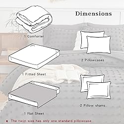 7 Pieces Tufted Dots Bed in a Bag Queen Comforter
