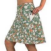 ANIVIVO Women's Skorts Skirts 20" Knee Length,Tennis Golf Pickleball Sports Skirts with High Waisted Zipper Pockets
