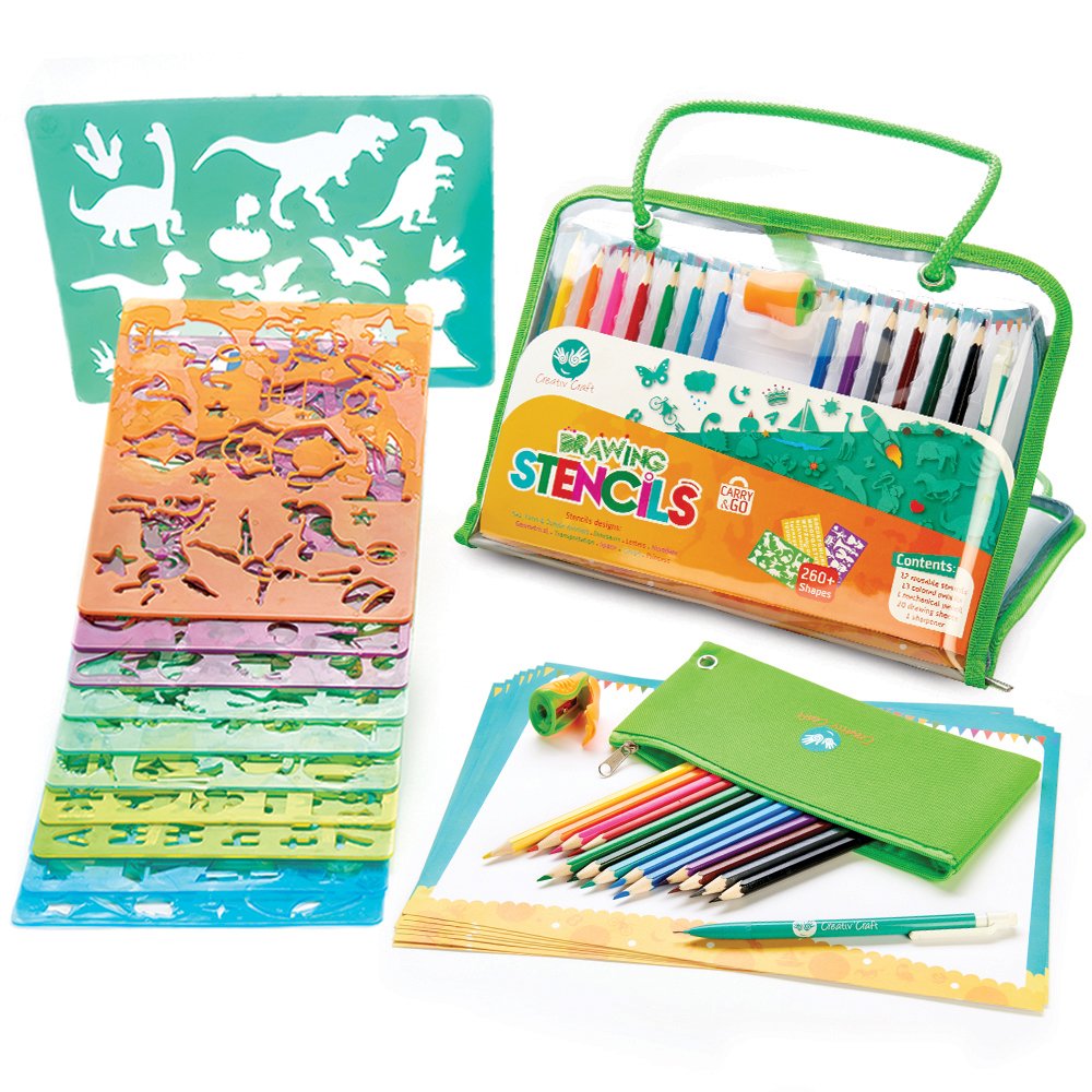 Stencils and Drawing Art Set for Kids