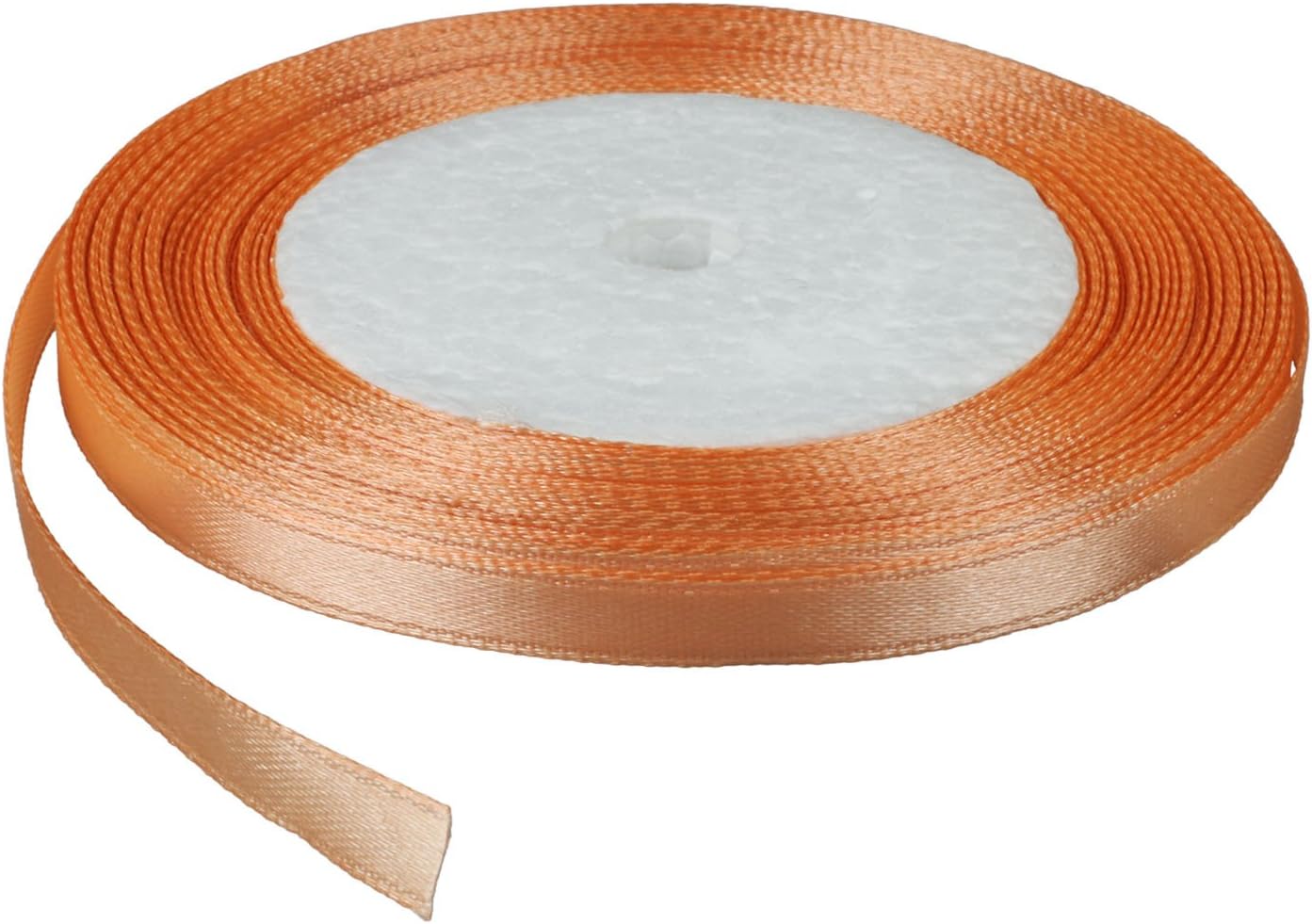 vLoveLife 25 Yards 6mm 1/4" Champagne Satin Ribbon Reel Roll Fabric Party Home Wedding Decor Gift Wrapping Packing Craft DIY Material Supplies