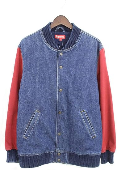 supreme denim twill varsity jacket