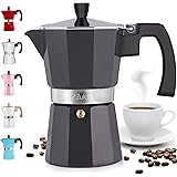 Zulay Classic Stovetop Espresso Maker for Great Flavored Strong Espresso, Classic Italian Style 5.5 Espresso Cup Moka Pot, Ma