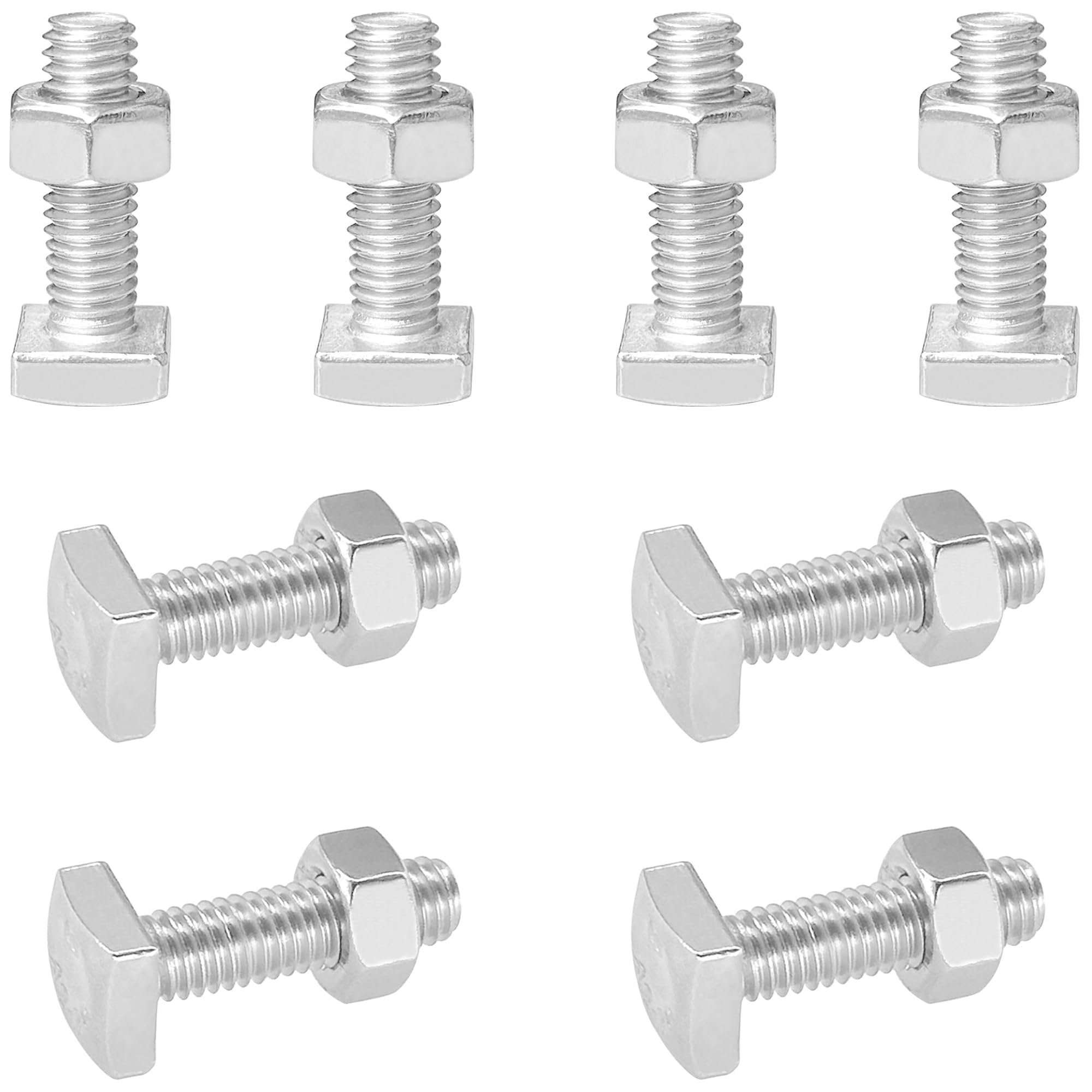 8 PCS Stainless Steel Square Head Bolts Screws (M6*20mm)
