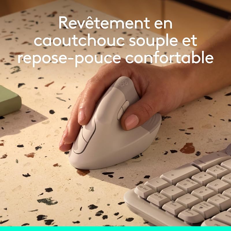 Lift Souris Ergonomique Verticale, sans Fil - Sable