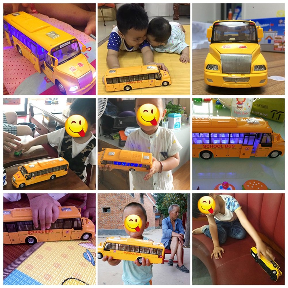 3 色 合金車スクールバスおもちゃの車のモデルシミュレーション大きなバスは 音と光を電源に戻る おもちゃ Xuerui B07f1ph1xz 1 1 プラモデル模型パーツ 希少 Cafetamarinds Com