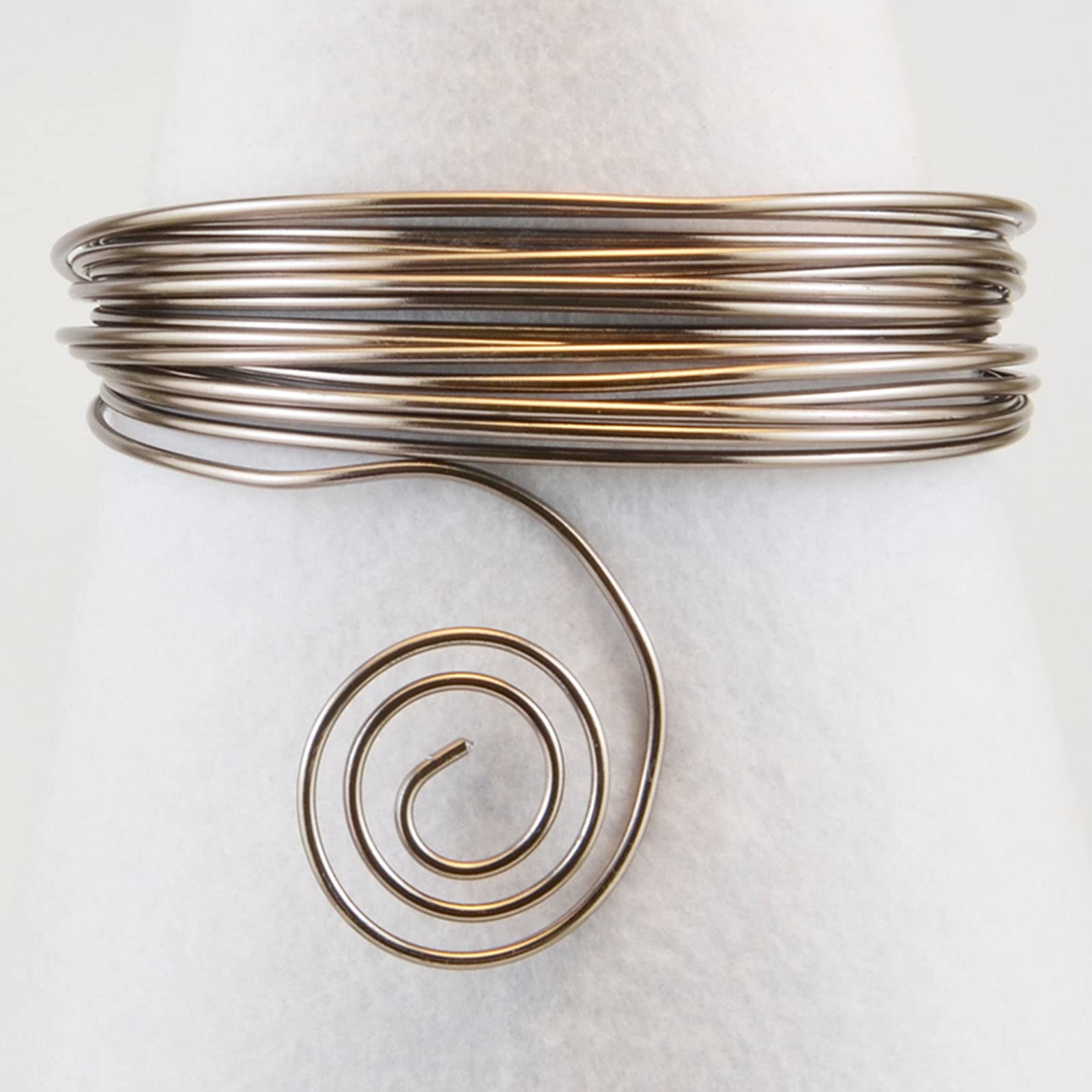 Vaessen Creative Aluminium Craft Wire 49.2 ft (15 m) x 0.03" (0.8 mm) Anthracite (Grey) - Flexible Metallic Wire for Crafting, Flower Arranging, Jewellery Making and Modelling