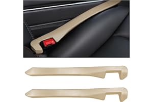 Augeny Car Seat Gap Filler Set of 2, Leather Car Seat Side Gap Filler to Fill The Gap Between Seat and Console, Universal Car Gap Filler Fit Car SUV Truck, Car Accessories (Beige)