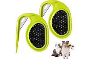 Qianyu 2 Pcs Pet Knot Opener Cat Knotting Cutter Comb Dog Grooming Mat Split Pet Hair Shedding Tool Supplies with Anti-Slip Grip Gadgets for Removing Mats Salon Home Pet Hair Caring