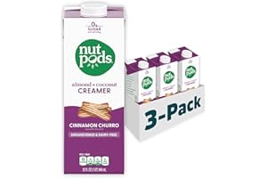 nutpods unsweetened Cinnamon Churro Dairy-Free Coffee Creamer - 32oz 3-Pack