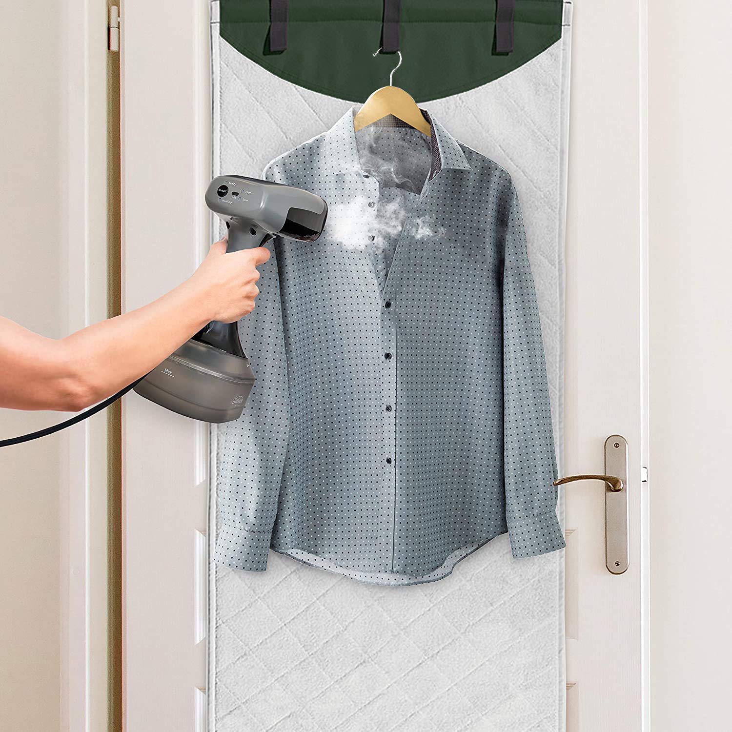 Xchouxer Over The Door Steaming Pad, Vertical Steamer Board for Clothes, for Handheld Steamer