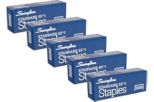 Swingline Staples, Standard, 1/4 Inch Length, 5000/Box, 5 Boxes (7471135101), Silver
