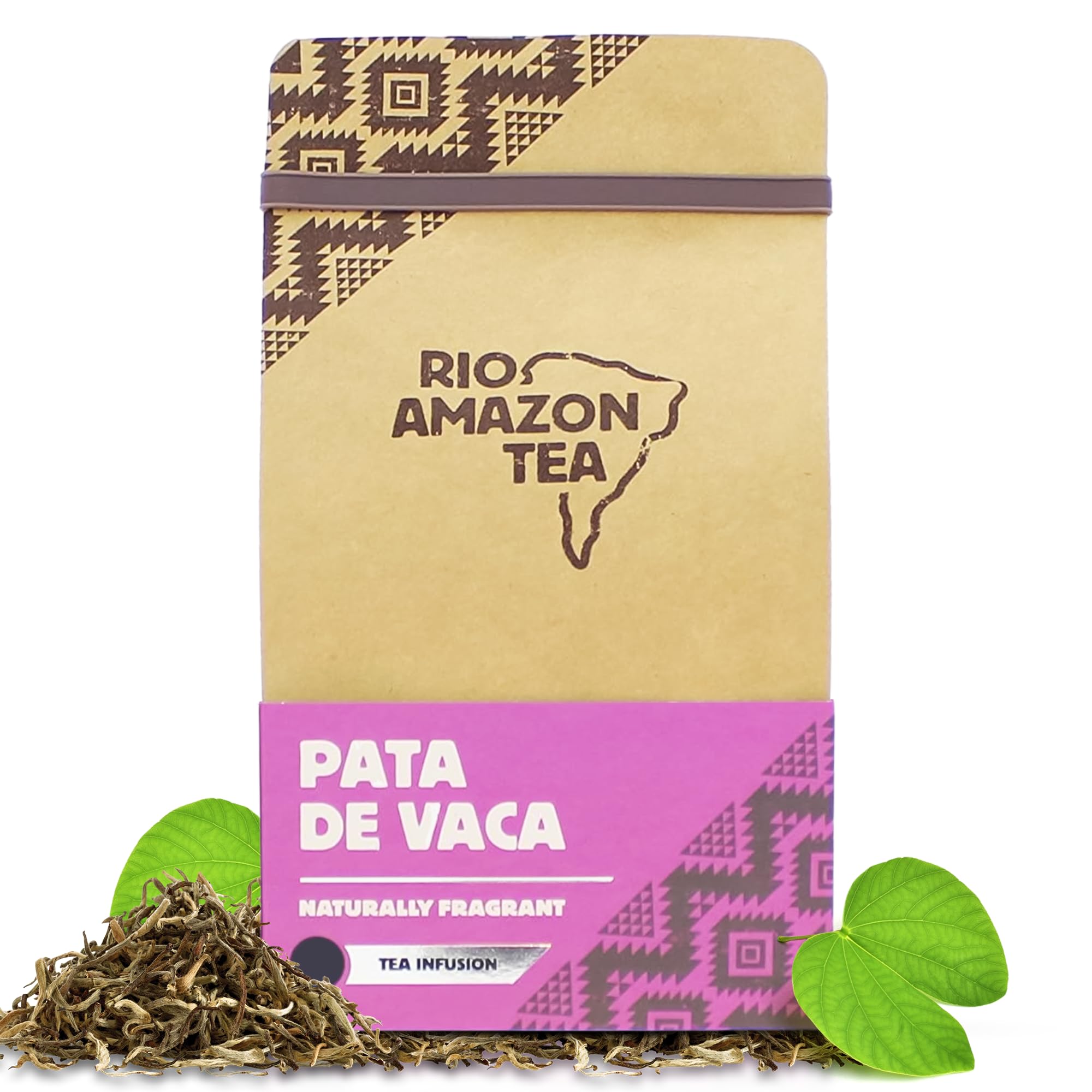 Rio Amazon Pata de Vaca Teabags – Organic Herbal Tea for Blood Sugar Support & Digestion – Naturally Fragrant Vegan Tea – Non-Alcoholic Digestive – 40 Teabags – Caffeine-Free Pata de Vaca Leaves