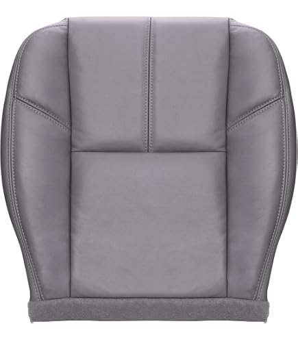 Driver Bottom LEATHER Seat Cover Dk/Gray 05-06 Compatible with Chevy Silverado