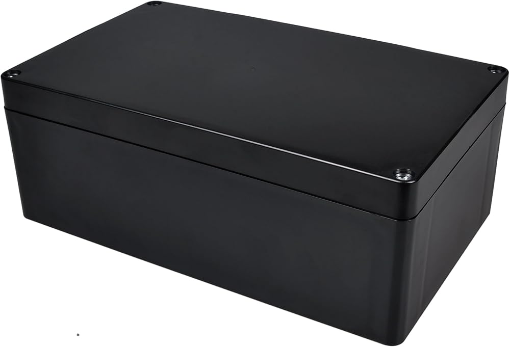 Therpin ABS Project Junction Box Enclosure Waterproof IP65 Black 200x120x75mm