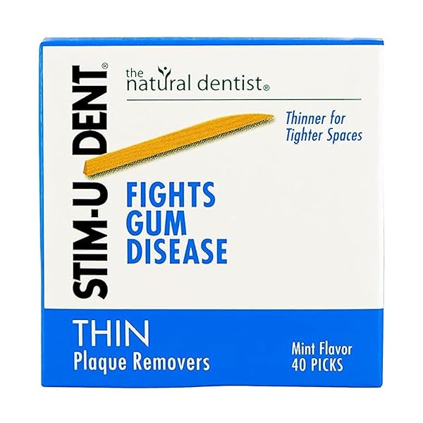 THE NATURAL DENTIST STIM-U-DENT PLAQUE REMOVERS, THIN, MINT FLAVOR -160 CT.