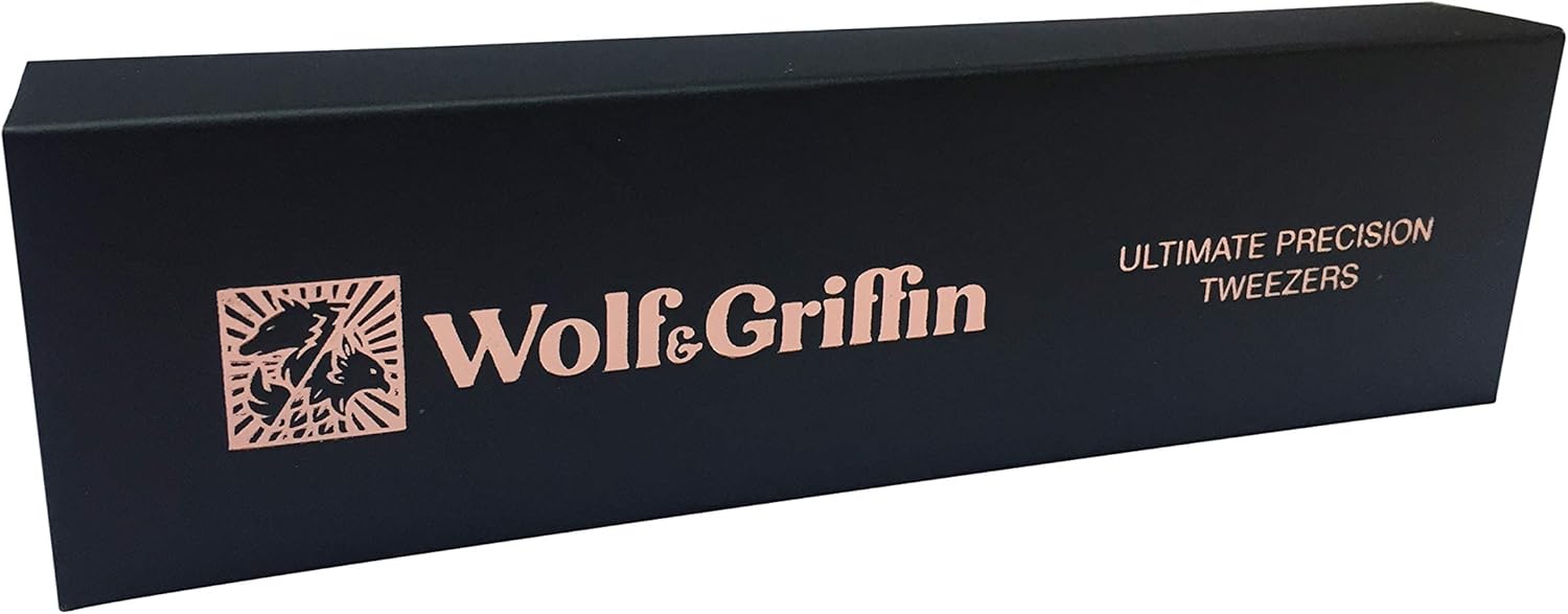 Wolf & Griffin Rose Gold Ultimate Precision Tweezers with Case, 2 Count (Pack of 1) - Image 5